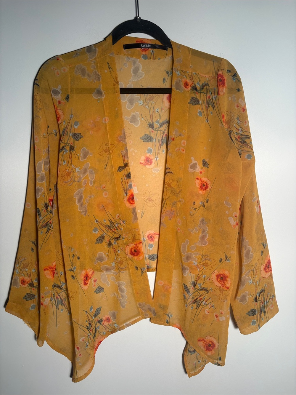 Kensie Mustard Floral Camisole Top